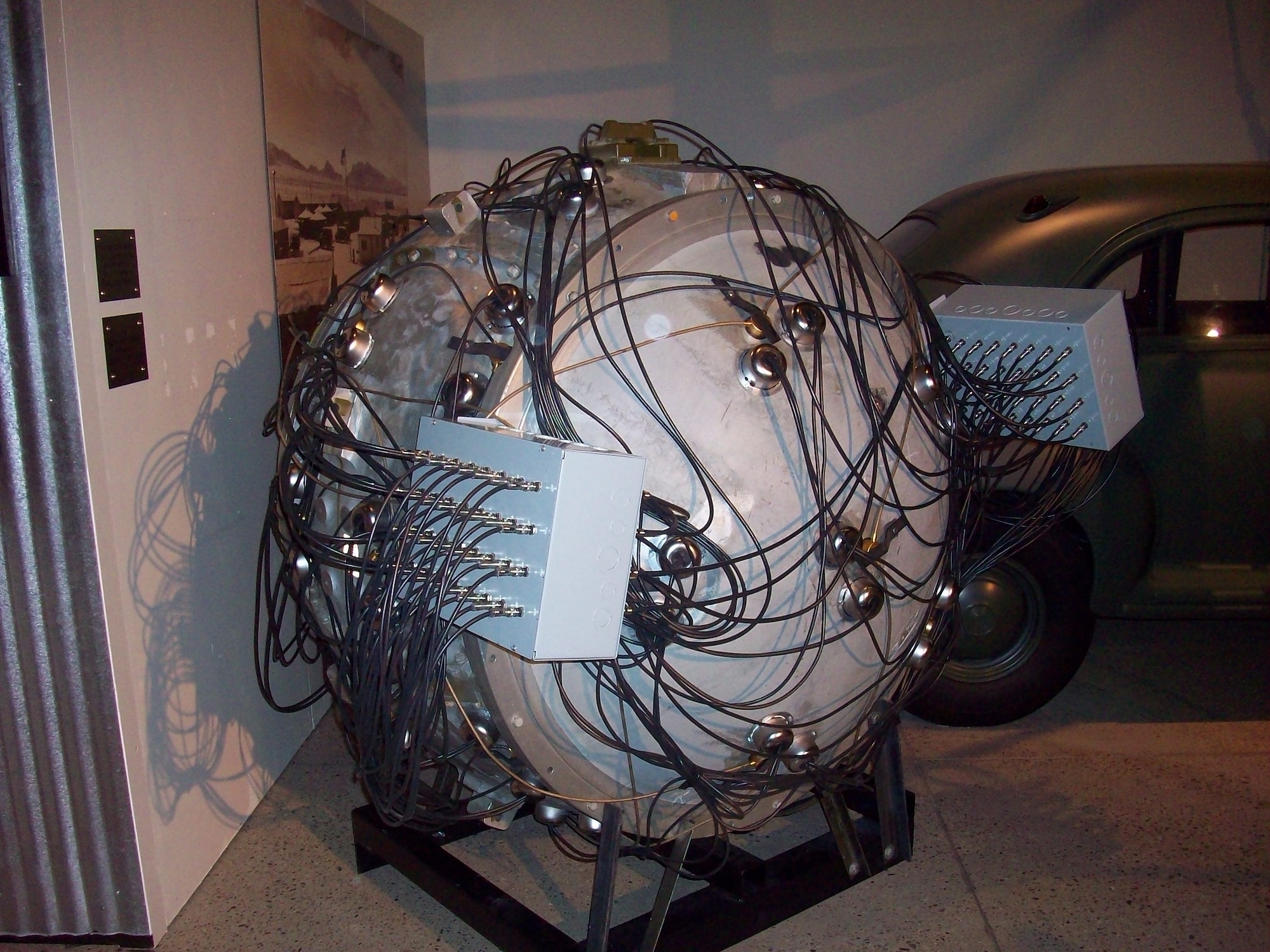 A replica of the “Gadget,” the world’s first atomic bomb.  Courtesy photo