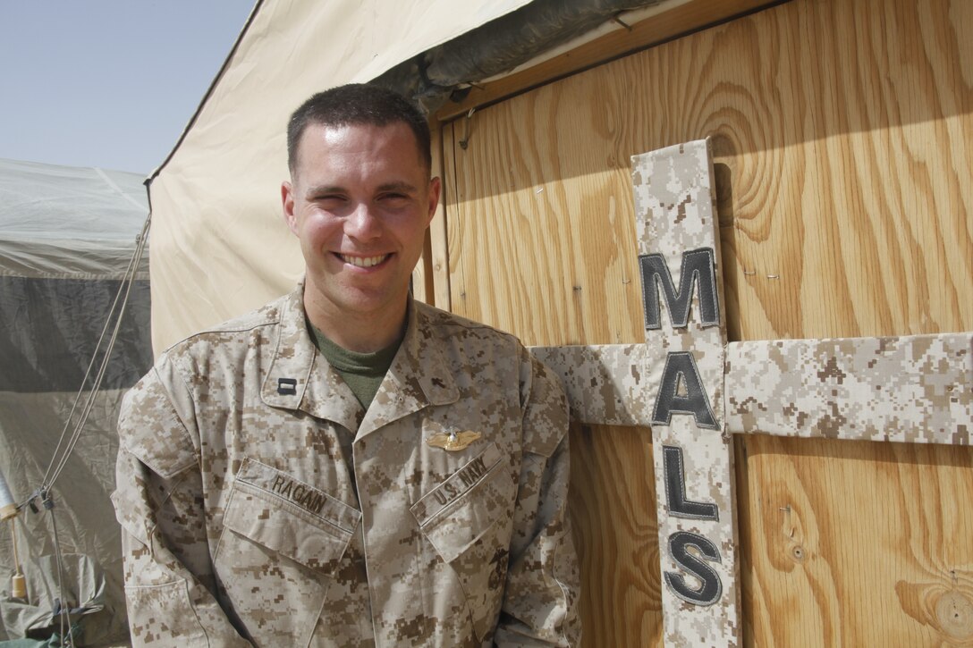 Navy Lieutenant James C. Ragain is the chaplain for Marine Aviation Logistics Squadron 40, currently deployed to Camp Bastion, Afghanistan. He has served as a Chaplain with 2nd Marine Aircraft since 2009 and is serving is first deployment in Afghanistan.