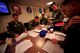 Crew members from Team Hickam are briefed before a flight during Air Mobility Rodeo 2011 at Joint Base Lewis-McChord, Wash., July 27. Air Mobility Rodeo is the U.S. Air Force's and Air Mobility Command's premier international combat skill and flying operations competition designed to develop and improve techniques, procedures and interoperability, while optimizing international mobility partnerships and enhancing mobility operations. (U.S. Air Force photo/Staff Sgt. Nicholas Pilch)