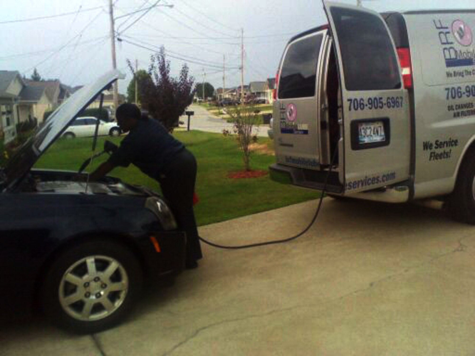 Retired Army 1st Sgt. Renee Floyd uses lessons from the Entrepreneurship Bootcamp for Veterans With Disabilities at Florida State University in Tallahassee to build her business, BRF Mobile Lube Service, in Phenix City, Ala. (Courtesy photo)