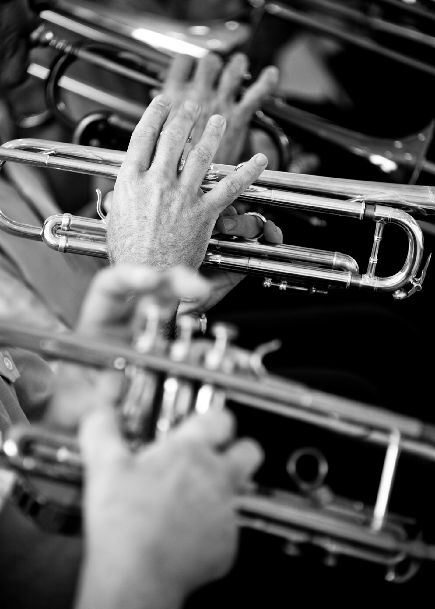 Trumpeters hit the right notes during a change of command ceremony at Eglin Air Force Base, Fla.  (U.S. Air Force photo/Samuel King Jr.)