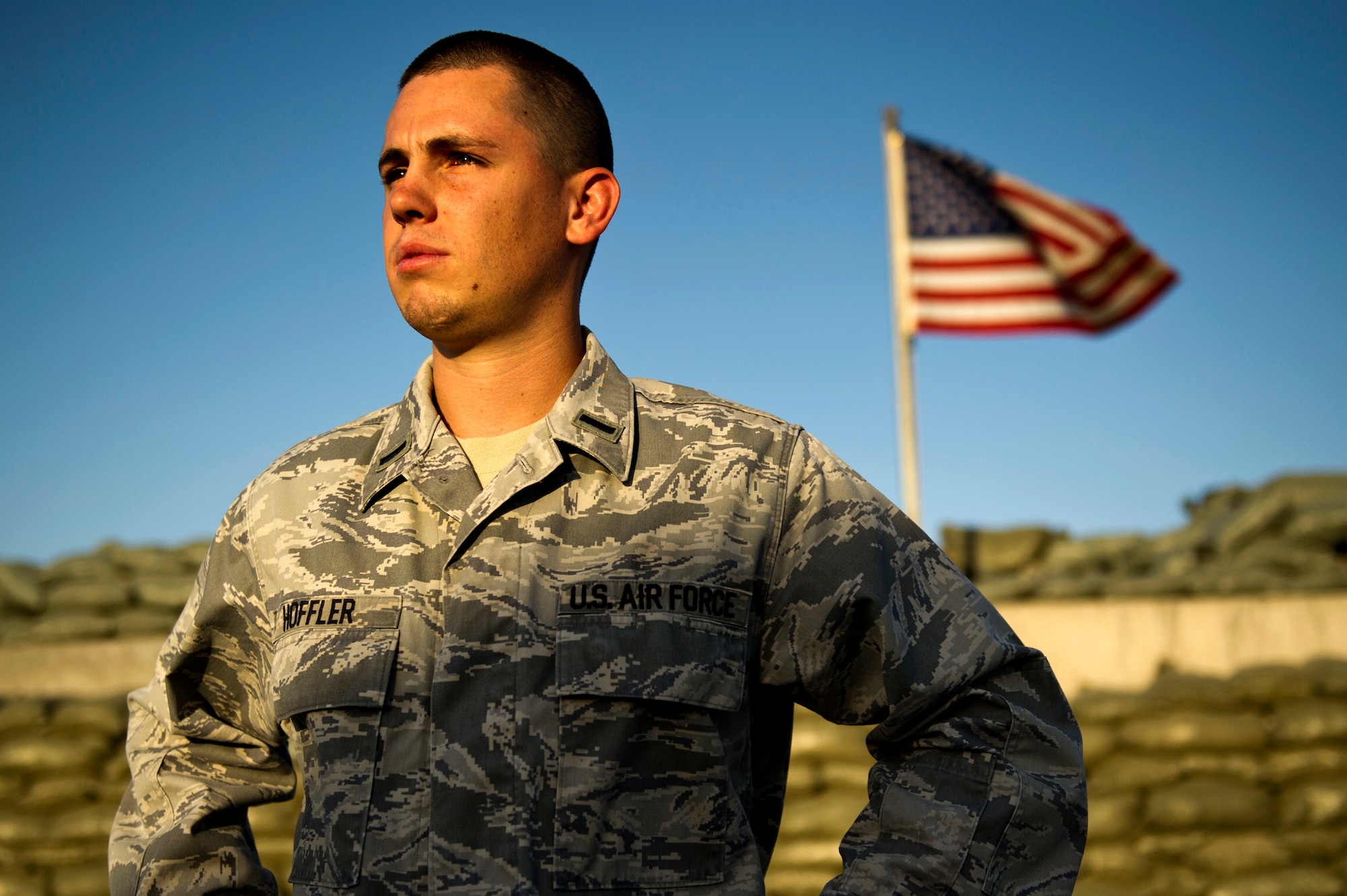 1st Lt. Bryan Hoffler, officer in charge Detachment 1, 73rd Expeditionary Air Control Squadron. The 73rd EACS is responsible for maintaining a radar site in western Afghanistan. The site is critical to providing commanders a complete picture of the Afghan airspace. (U.S. Air Force Photo/Master Sgt. Jeffrey Allen)