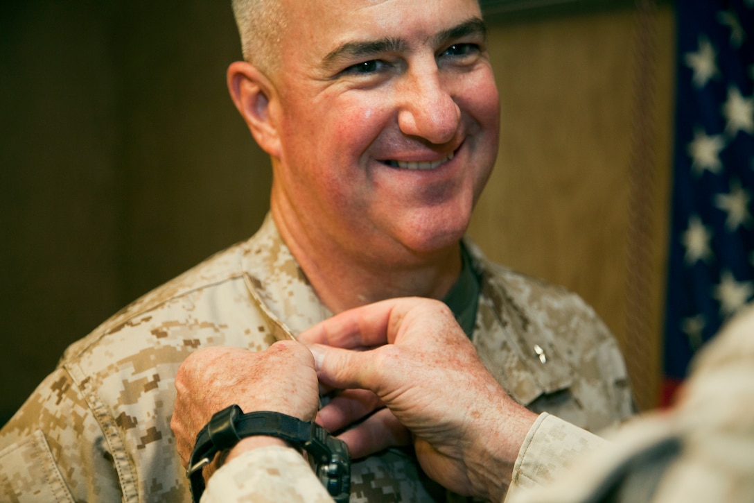 Newly promoted Maj. Gen. Glenn M. Walters deployed to Afghanistan in February from Marine Corps Air Station Cherry Point, N.C. In Afghanistan, Walters leads the aviation combat element in support of NATO International Security Assistance Force’s Regional Command Southwest.