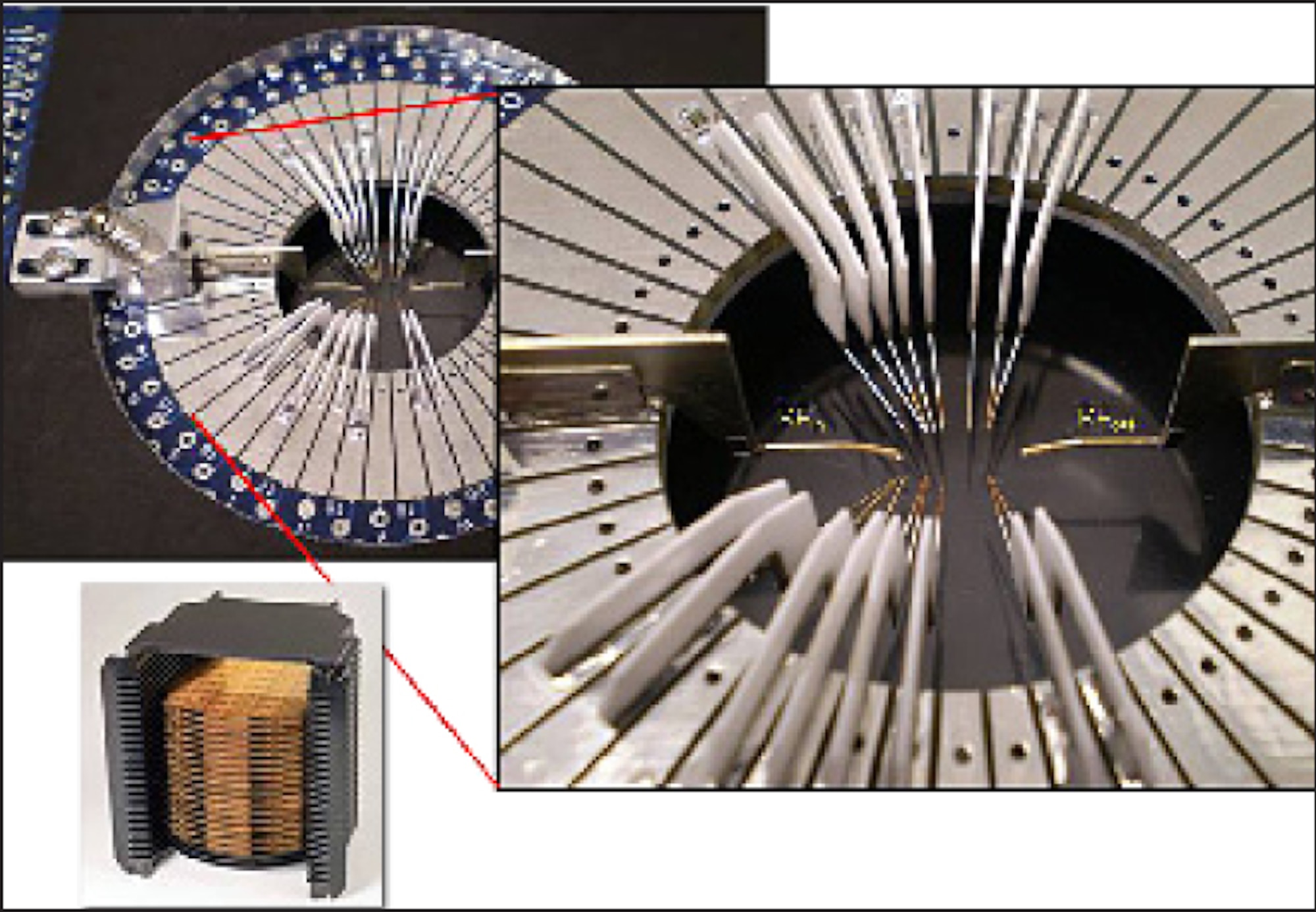 A Gallium Nitride-on-Silicon monolithic microwave integrated circuits probecard.  (Nitronex Corporation Image)