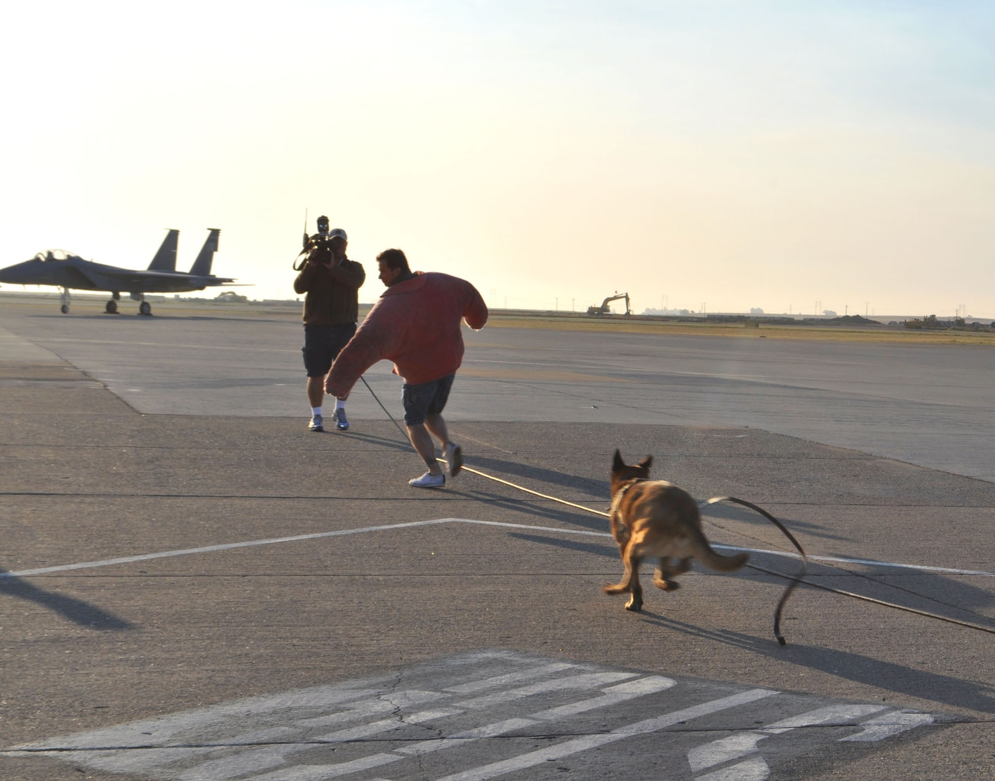 Military working dog 'chases down' Good Day Sacramento morning anchor