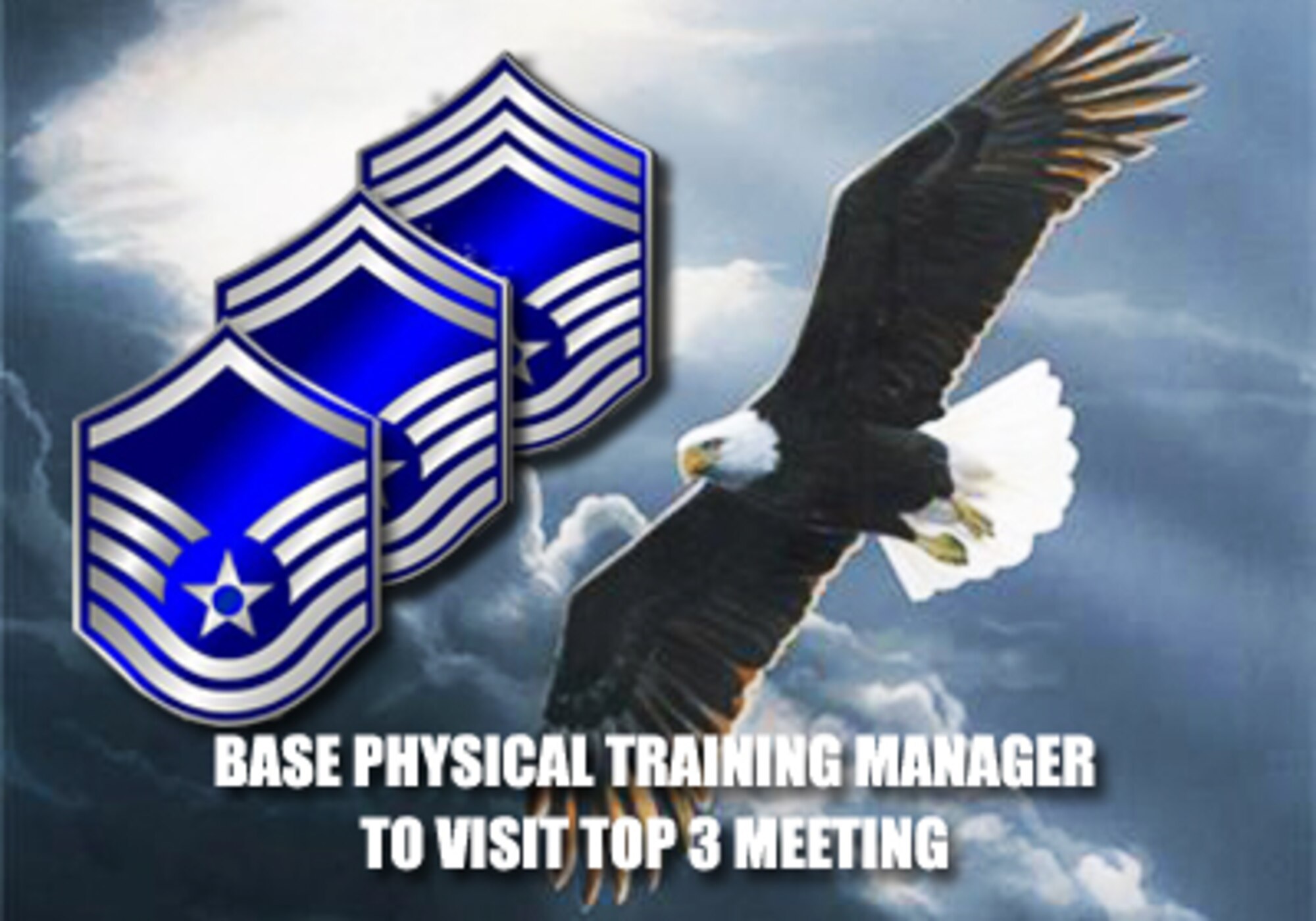 The Dobbins Top 3 Aug. meeting will be held on this UTA Sunday at 12:30 p.m. at the Verhulst Hall meeting center. The guest speaker will be Mr. John Mikula, 94th Airlift Wing exercise physiologist for physical training. Mikula will discuss the fitness program objectives and management. The presentation will be followed by a question and answer session. The Top 3 is extending an invitation to all senior enlisted members, as well as members of the Dobbins Chief Group and 56 Group.  
