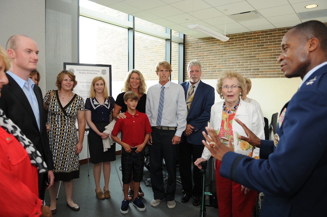 Maj. Gen. Darren McDew, Air Force District of Washington commander, talks with Col. William A. Jones III's family prior to a display dedication in the new William A. Jones III Building on July 28. The display honors the life and service of Medal of Honor recipient
Col. William A. Jones III, a former air commando with the 602nd Special Operations Squadron and A-1 Sky Raider pilot during the Vietnam War. (U.S. Air Force photo/Staff Sgt. Kris Levasseur)