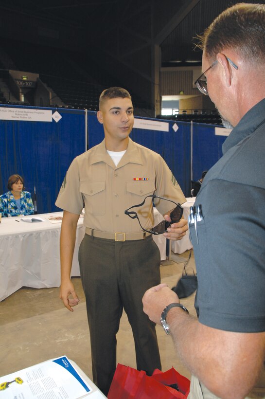 Marine Corps Logistics Command hosts its second Small Business Trade Show at the James H. Gray Sr. Civic Center in Albany, Aug. 4 and Friday. More than 100 vendors showcased their technological innovations during the two-day event.