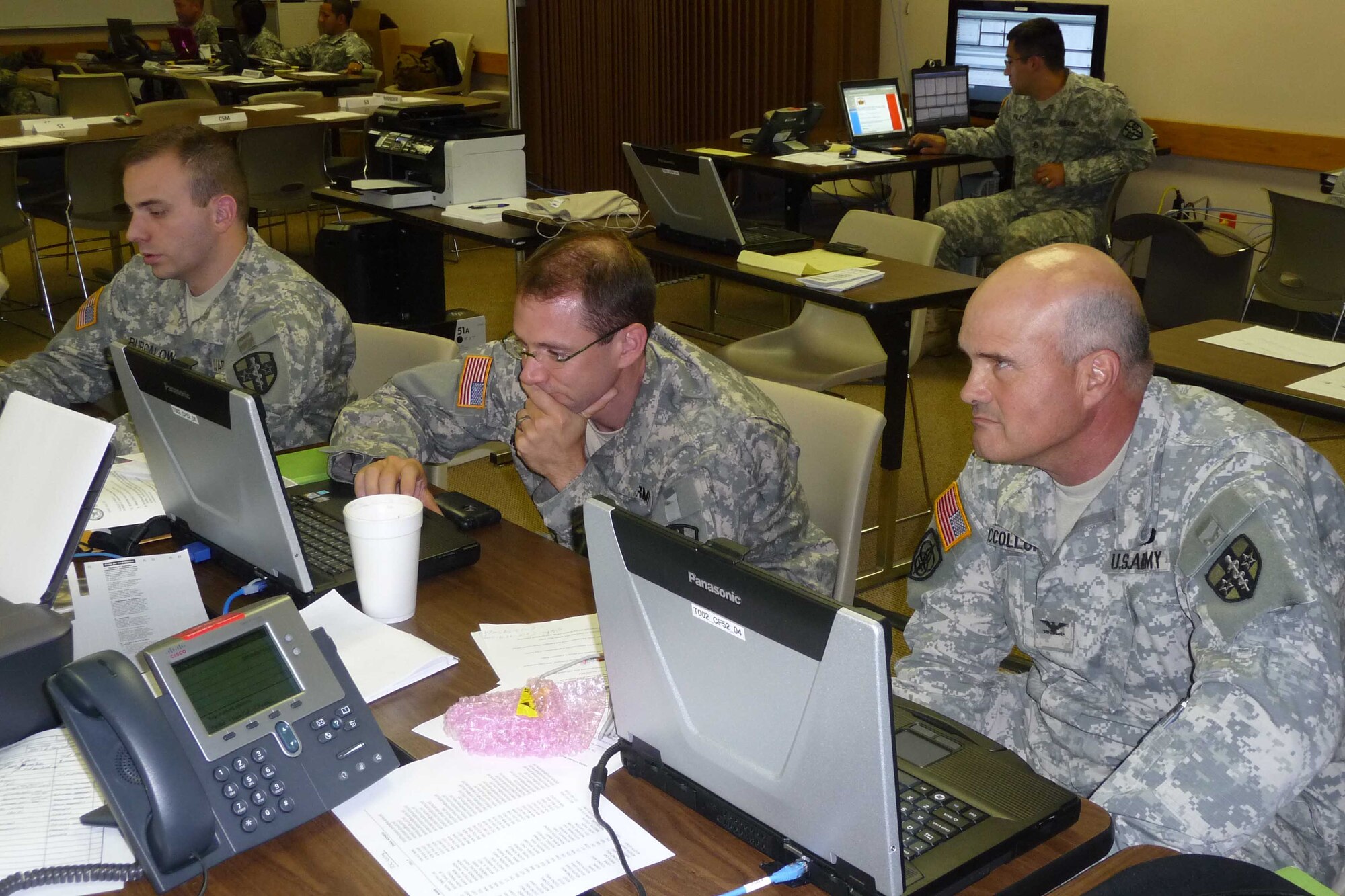 Eleven members of the 439th Communications Squadron participated in
Operation Delta Care in Arkansas in July.  The exercise provided
health-screening for residents in the flood-ravaged Mississippi Delta
region. (US Air Force photo)
