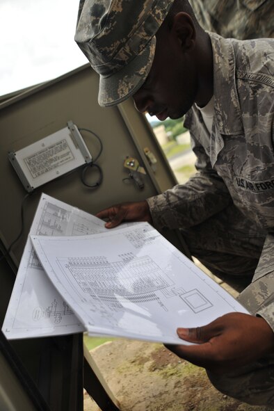 KUNSAN AIR BASE, Republic of Korea -- Senior Airman Myron Gordan, 8th Civil Engineer Squadron heating, ventilating, air conditioning and refrigerating technician, adjusts system controls here Aug. 4. They maintain 1.7K HVAC/R Systems base wide and assist Army with specialized air conditioning equipment. (U.S. Air Force photo/Senior Airman Brittany Y. Bateman)