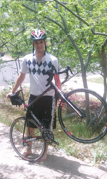 SCALPED! BICYCLIST INJURES HEAD AFTER CRASHING THROUGH VAN WINDOW - Brad Sturch prior to his accident. (Courtesy Photo)