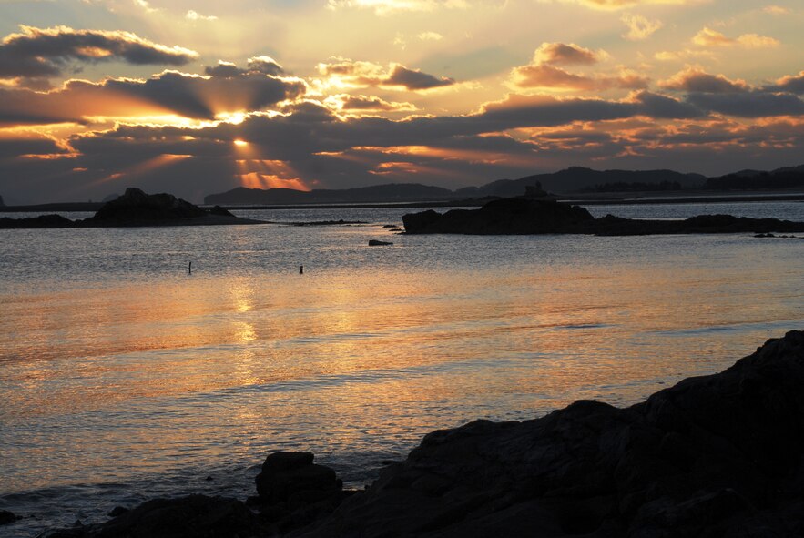 Sunset approaches near Gonam-ri, Republic of Korea. (U.S. Air Force photo/Staff Sgt. Eric Burks)