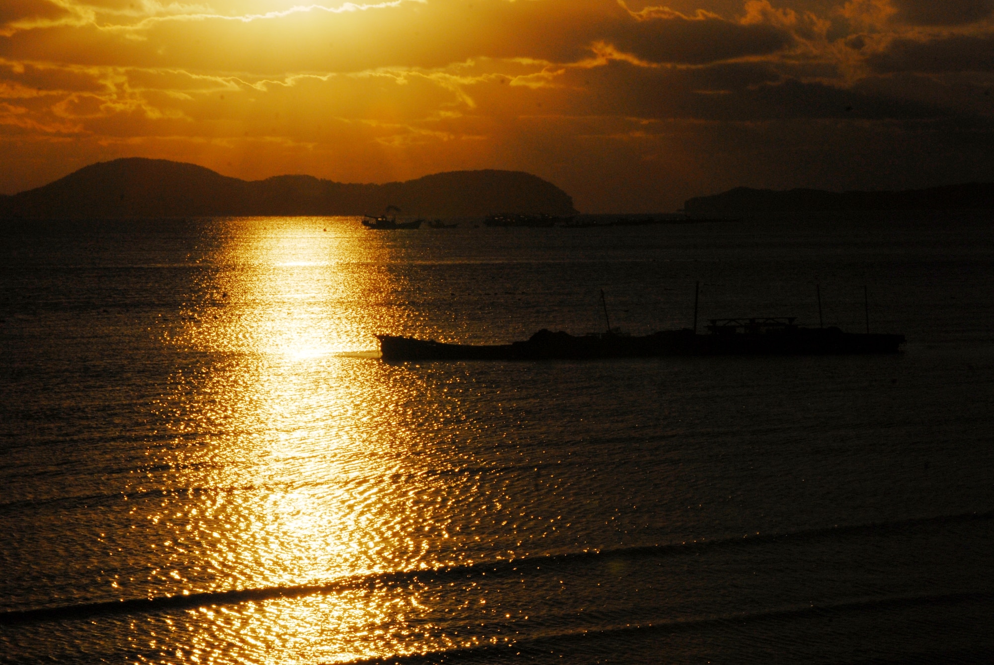 Sunset approaches near Gonam-ri, Republic of Korea. (U.S. Air Force photo/Staff Sgt. Eric Burks)