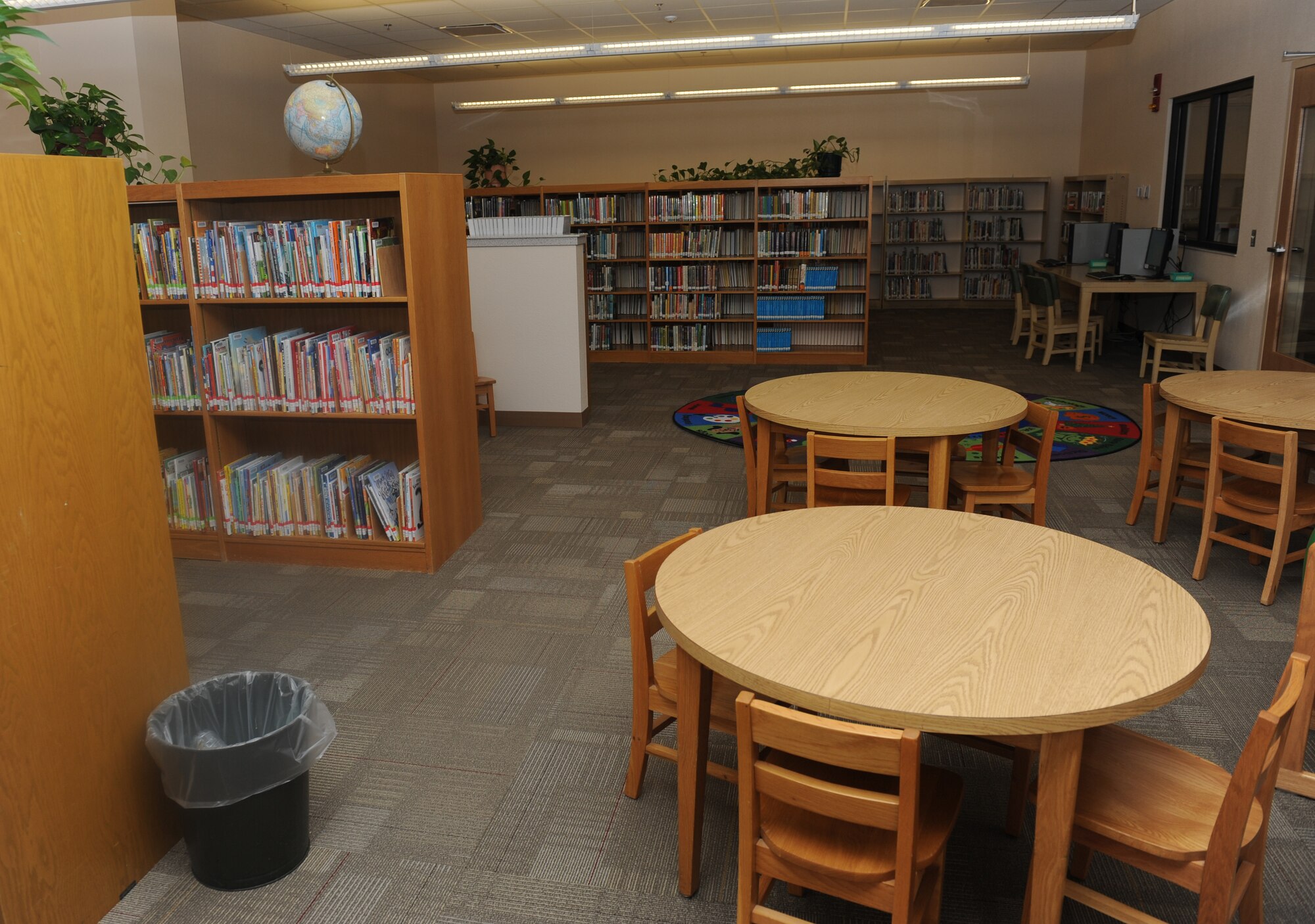 MOUNTAIN HOME AIR FORCE BASE, Idaho – A preschool group room, located in the new base library, provides a secluded area for younger children to explore all the library has to offer. (U.S. Air Force photo by Staff Sgt. Gina Chiaverotti-Paige)