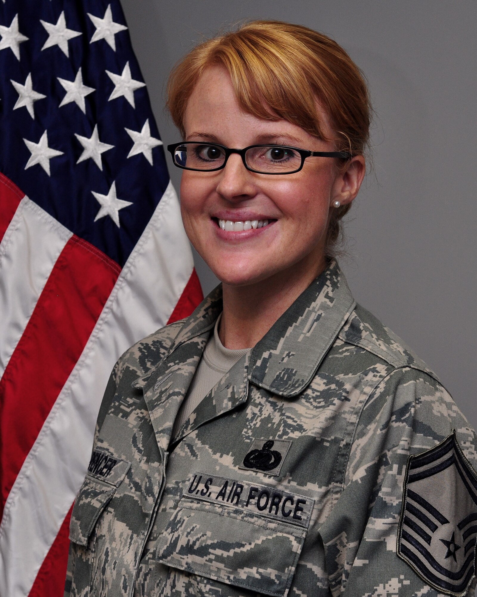 WRIGHT-PATTERSON AIR FORCE BASE, Ohio - Senior Master Sgt. Rebecca Spencer, the 445th Logistics Readiness Squadron noncommissioned officer in charge of material management, is the Wing’s Senior Noncommissioned Officer of the Quarter, third quarter. (Courtesy photo)
