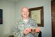 Senior Master Sgt. David Scott holds a brick from the Mt. Gilead Primitive Baptist Church in Eclectic, which was destroyed by a tornado April 27. Scott’s students at the First Sergeant Academy presented him with the brick after he organized a volunteer clean-up campaign. This effort was one of several reasons he was awarded the 2012 National Public Service Award at the Air Education and Training Command level. (Air Force photo/Kelly Deichert)