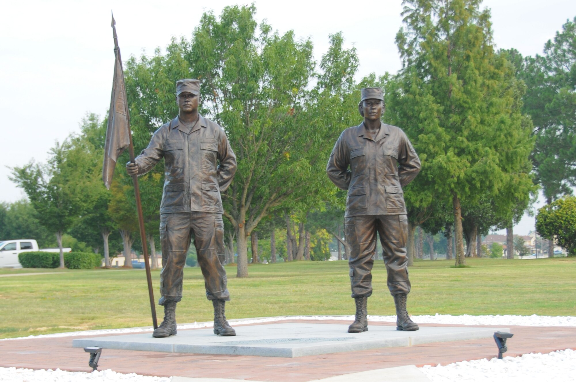 A new monument dedicated to First Sergeants was unveiled Aug. 4 at the Enlisted Heritage Hall on Gunter Annex. (Air Force photo/Chris Baldwin)