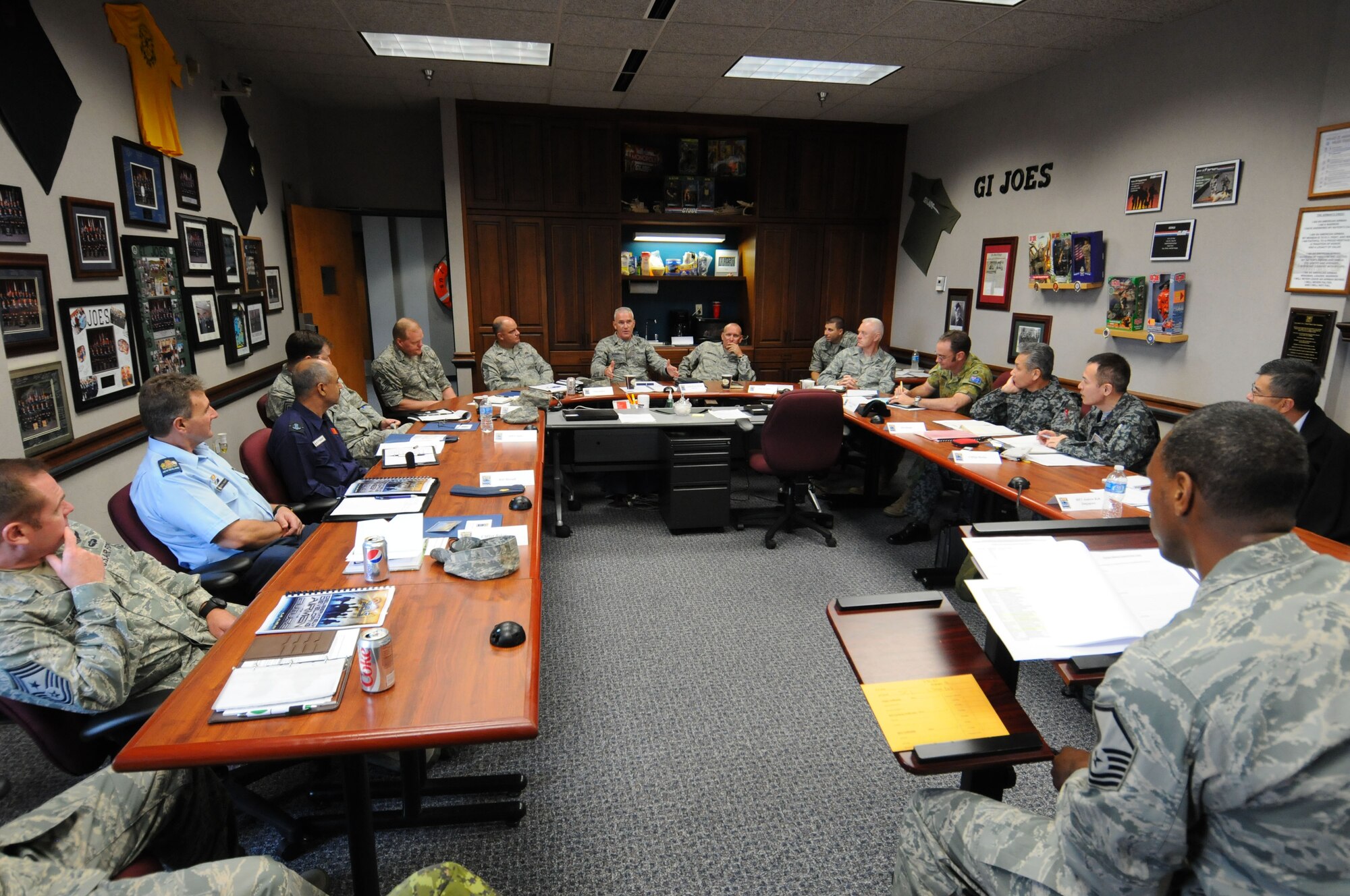 Senior Enlisted Summit participants from across the globe take part in small group discussions. (Air Force photo/Chris Baldwin)