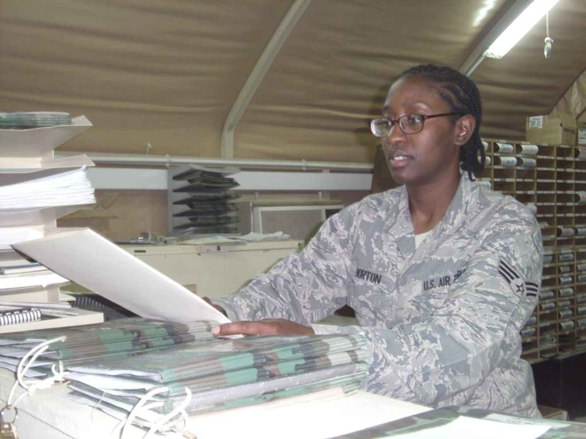 Senior Airman Dontressa Horton is deployed from the 4th Logistics Readiness Squadron, Seymour-Johnson Air Force Base, N.C. (U.S. Air Force courtesy photo)