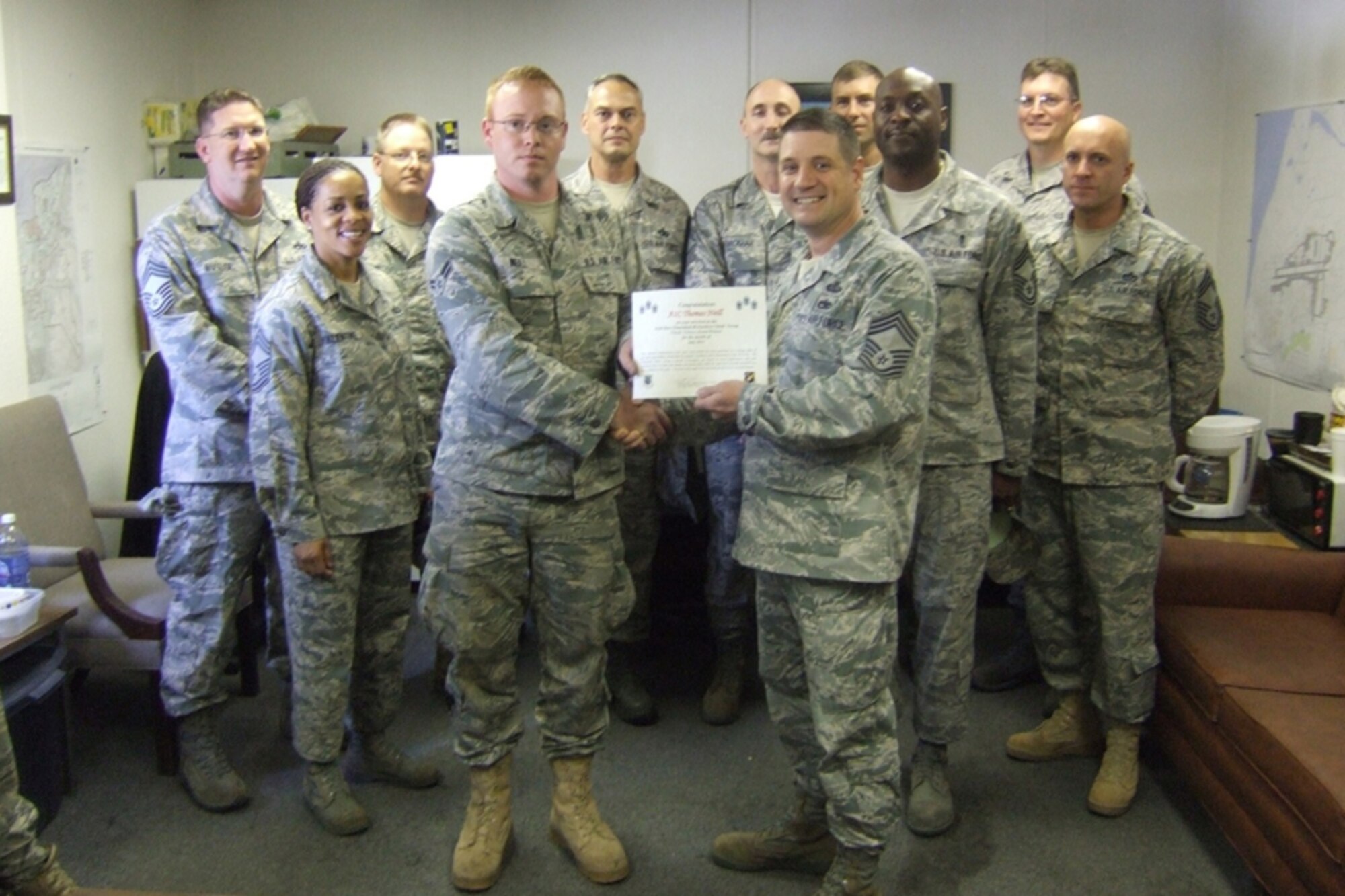A1C Thomas J. Neill was selected as the Chief's Group Choice Award winner - July 2011
