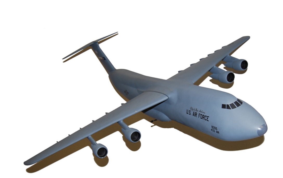 433 AW C-5 Galaxy model aircraft full color with dropped shadow