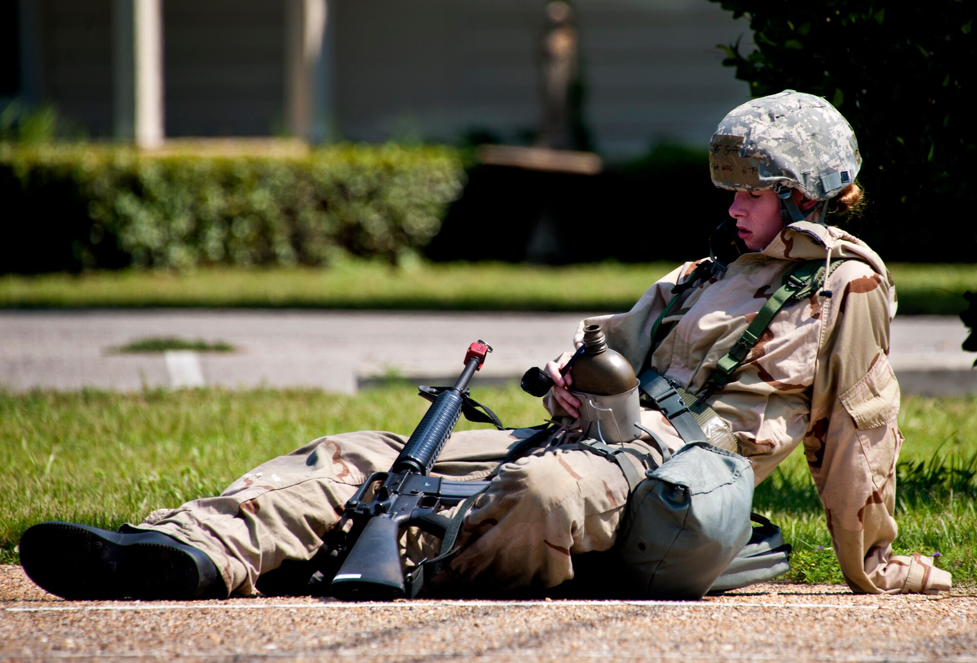 Senior Airman Kasandra Wood, of the 96th Force Support Squadron, was a participant in the Phase II exercise at Eglin Air Force Base, Fla., Aug. 12.  (U.S. Air Force photo/Samuel King Jr.)