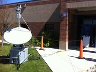 The Joint Incident Site Communication Capability, or "JISCC" system, stands ready for communication support May 14 at Gowen Field, Idaho. The JISCC system provides users with a number of communication options, to include wired and wireless internet, satellite uplinks and radio connectivity. The system, used to support the May 2011 Modular Airborne Fire Fighting System certification by the 302nd Communications Flight, was developed in the aftermath of the Sept. 11, 2001 attacks. JISCC aids local,
state and federal agencies with quick communication options, all within one system. (U.S. Air Force photo)