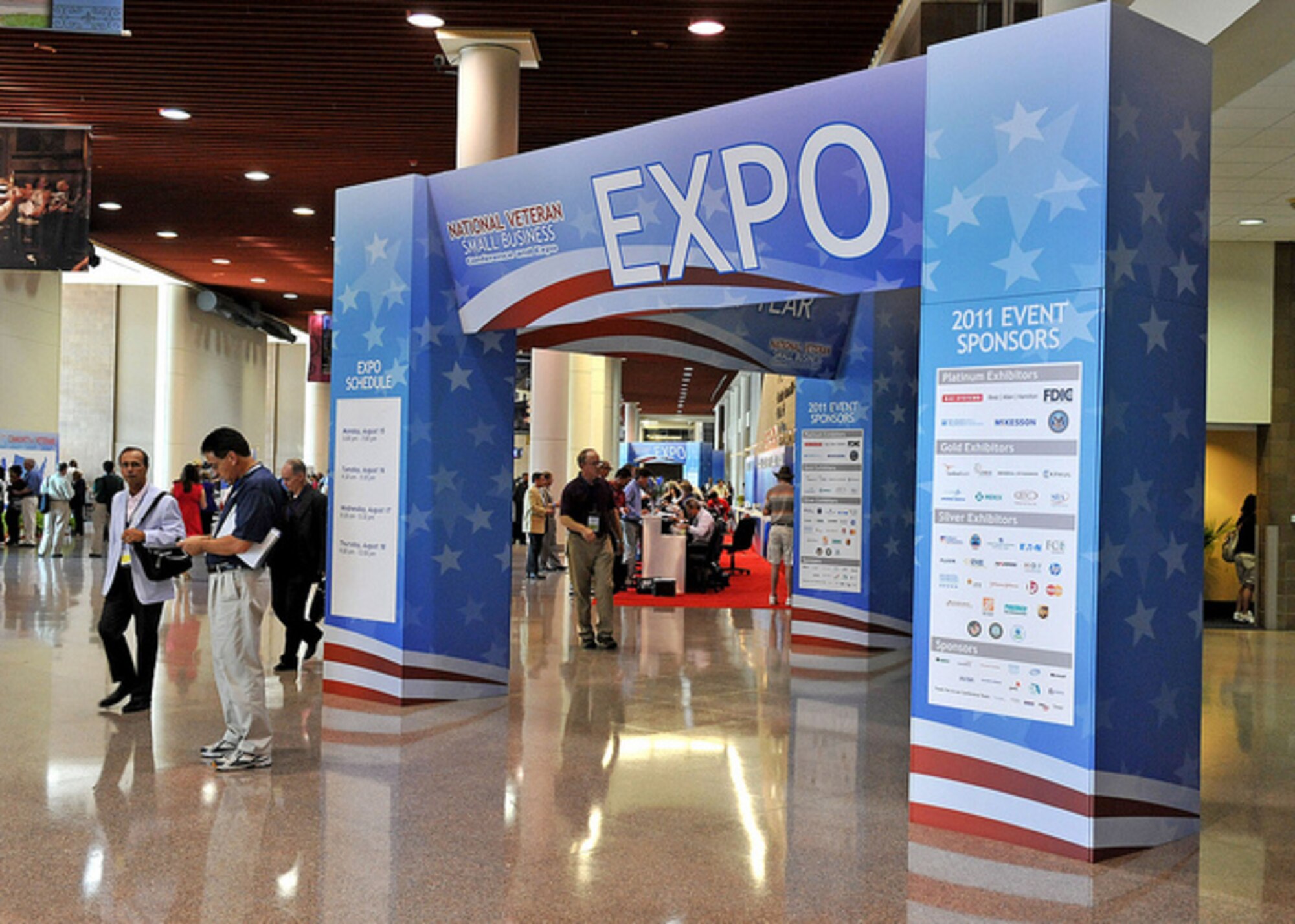 Veterans owning small businesses have the opportunity to learn more about winning federal contracts and expanding their businesses during the National Veterans Small Business Conference and Expo in New Orleans Aug. 15-18, 2011, hosted by the Department of Veterans Affairs.  (Department of Veterans Affairs photo/Robert Turtil)