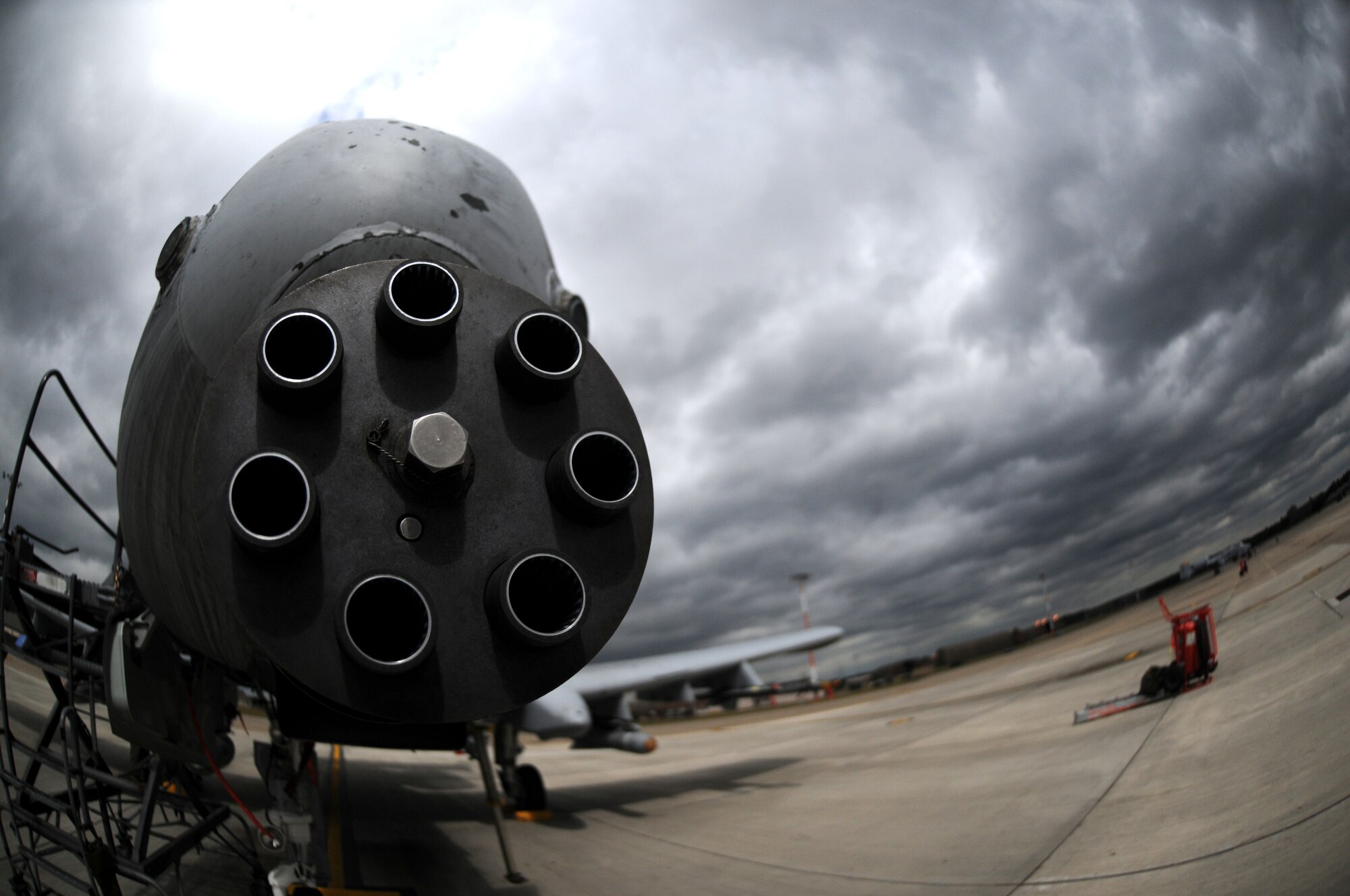 ROYAL AIR FORCE LAKENHEATH, England - An A-10 Thunderbolt II from the 81st Fighter Squadron, Spangdahlem Air Base, Germany, parked on RAF Lakenheath, Aug. 16, 2011.The A-10s are here in support of a U.K.-led exercise. The A-10 is a highly accurate weapons-delivery platform and has excellent maneuverability at low air speeds and altitude. (U.S. Air Force photo/Airman Cory D. Payne)