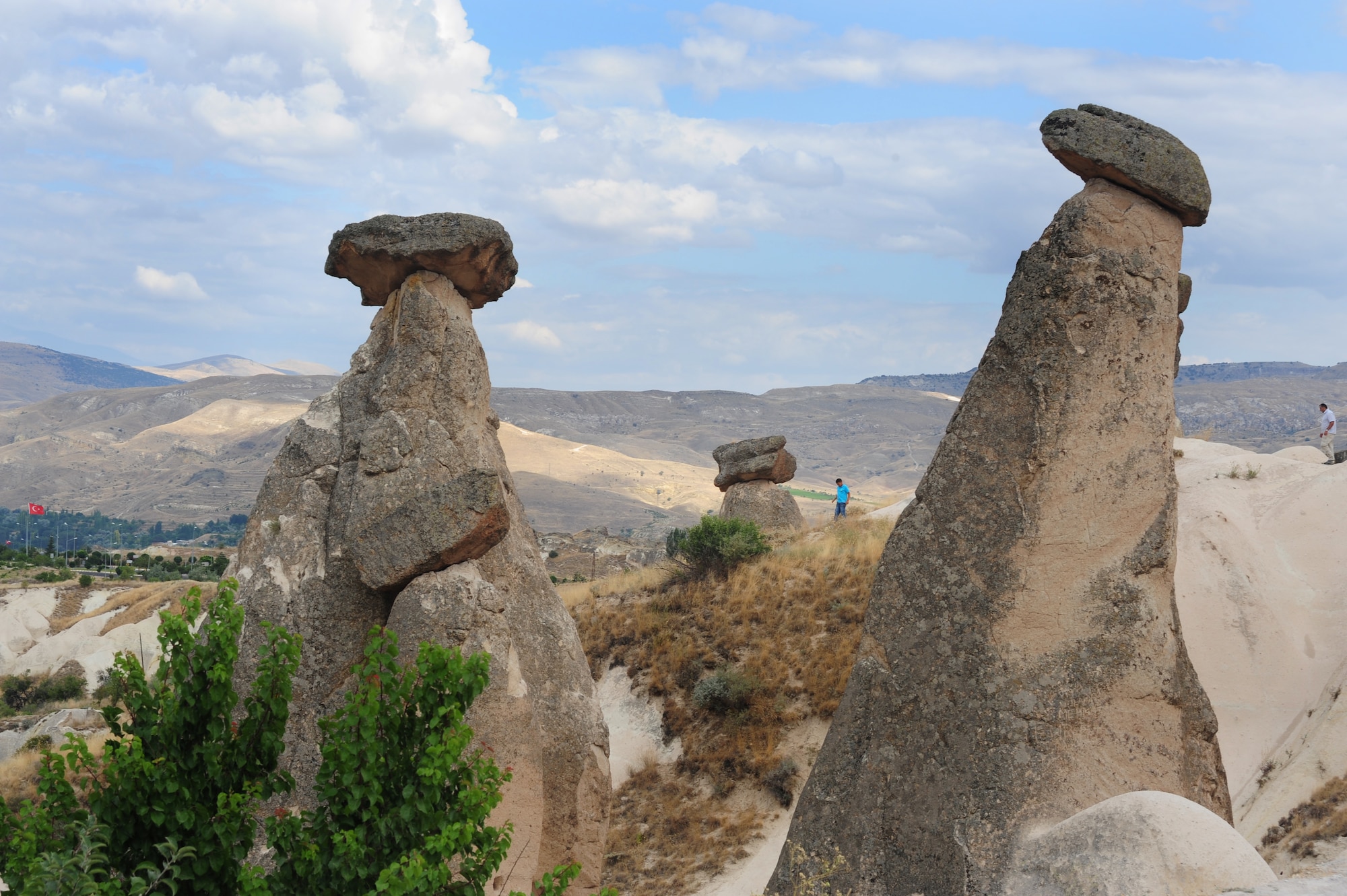 Several natural rock formations called "fairy chimneys" are visited as part of a base tour Aug. 13, 2011, at Cappadocia, Turkey.  The rock formations are caused by a rapid period of erosion from water and wind. (U.S. Air Force photo by Senior Airman Anthony Sanchelli/Released) 