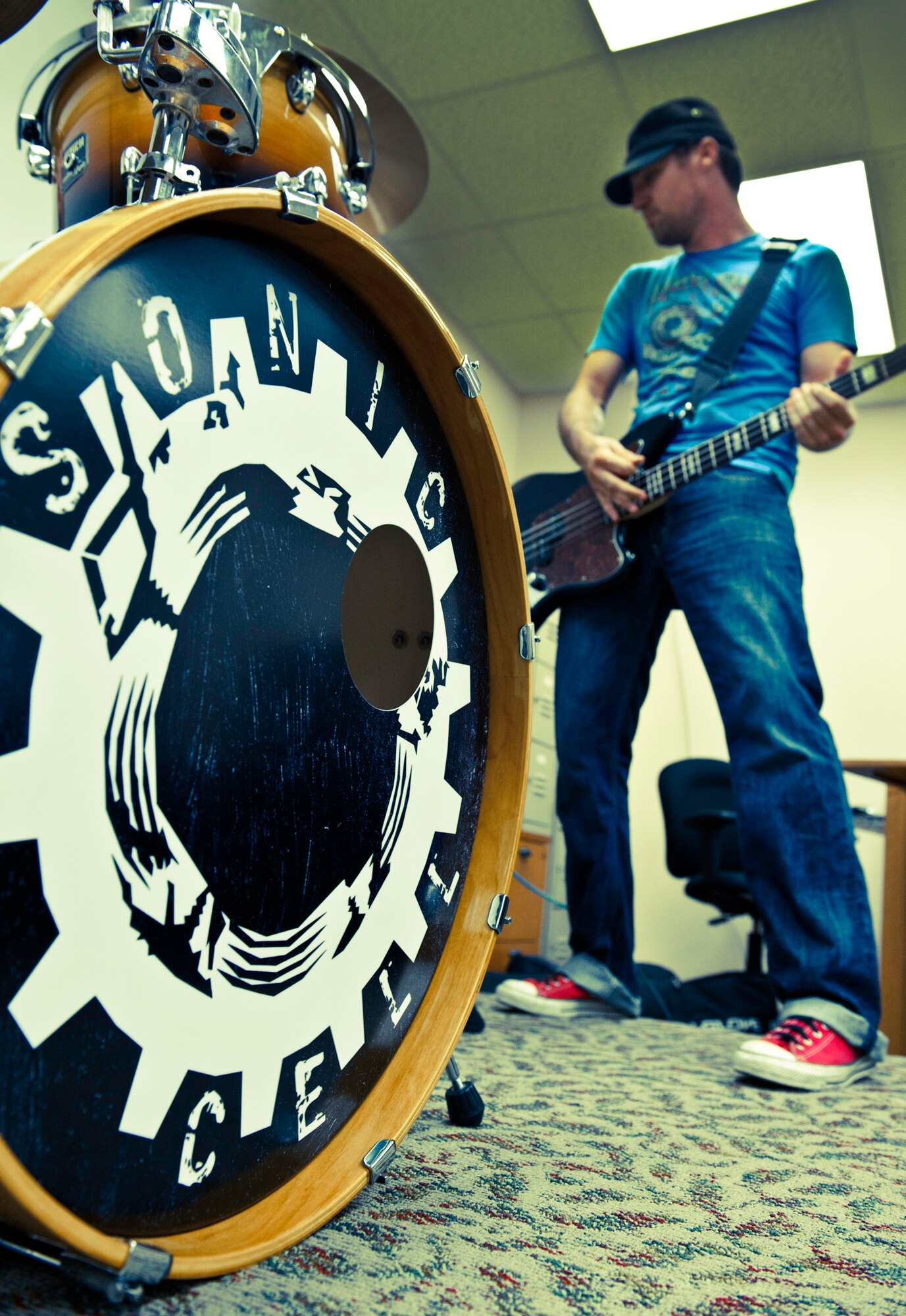 The band, Sonic Cell, is made up of four Airmen assigned to the 96th Air Base Wing.  (U.S. Air Force photo/Samuel King Jr.)