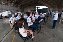STEWART ANGB, Newburgh N.Y. -Members of the Air National Guard Band of the Northeast performing at the 105AW C-17 Rollout ceremony. (U.S. Air Force photo by Tech. Sgt. Michael OHalloran) (released)