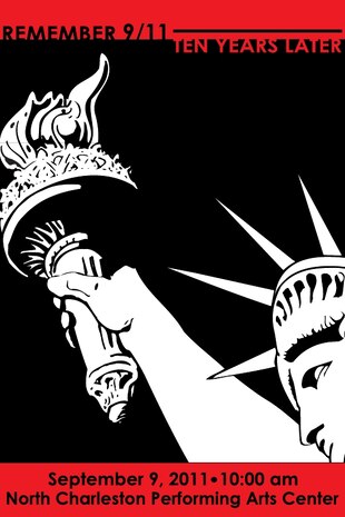 a 9/11 memorial service will be held at the North Charleston Performing Arts Center, Sept. 9 at 10 a.m.