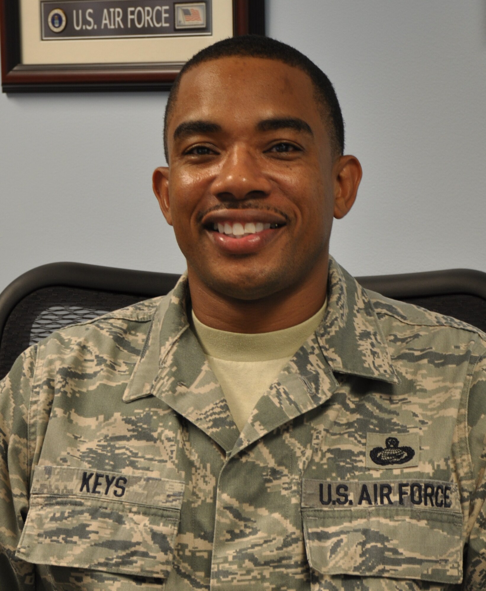 Master Sgt. Eric Keys assumed his new position as chief of education and training for the 315th Airlift Wing July 18, 2011 at Joint Base Charleston, S.C. (U,S. Air Force/ SSgt Shane Ellis)