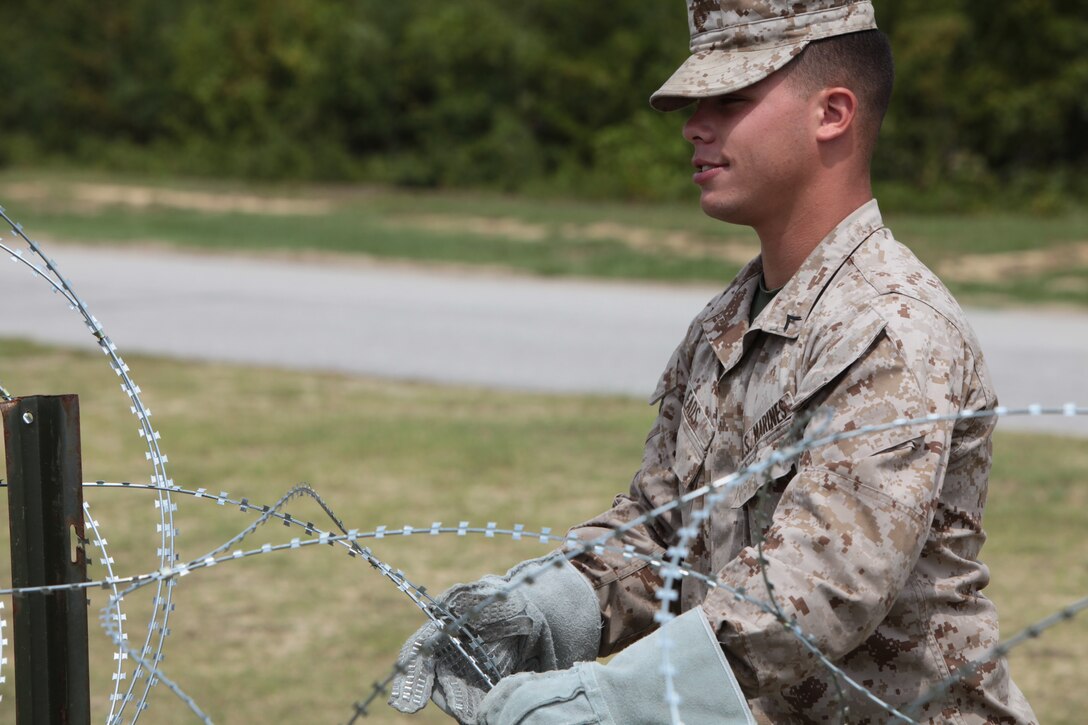 26th Marine Expeditionary Unit Command Element Marines participate in the MEUs first motorcycle ride on Camp Lejeune, N.C., August 24, 2011. Marines performed motorcycle inspections, gear safety checks and conducted a safety brief before starting a two hour bike ride from Lejeune to Wilmington, N.C.