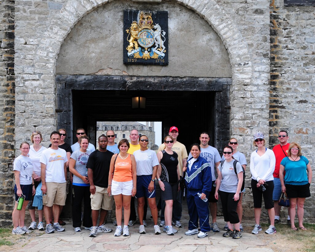 Junior Air Force Reserve Officers touring Fort Niagara, Youngstown N.Y. as part of the Junior Officer Leadership Development Seminar held 18-21 August 2011.  The seminar included briefings by senior officers and exercises that will help the junior officers with the career progression. (Air Force photo by Peter Borys)