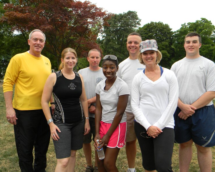 Group photo of Junior Air Force Reserve Officers who took part in a land navigation exercise at Fort Niagara, Youngstown N.Y. as part of the Junior Officer Leadership Development Seminar held 18-21 August 2011.  The seminar included briefings by senior officers and exercises that will help the junior officers with the career progression. (Air Force photo by Peter Borys)
