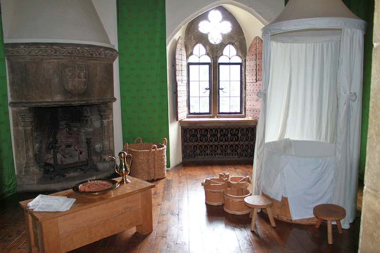 MAIDSTONE, England – The queen’s bathing room inside Leeds Castle. The interior tour of the castle shows in detail how it was used in different centuries.  Henry VIII and his first wife, Catherine of Aragon also used the castle as a palace. (Photo by Heather Estes)
