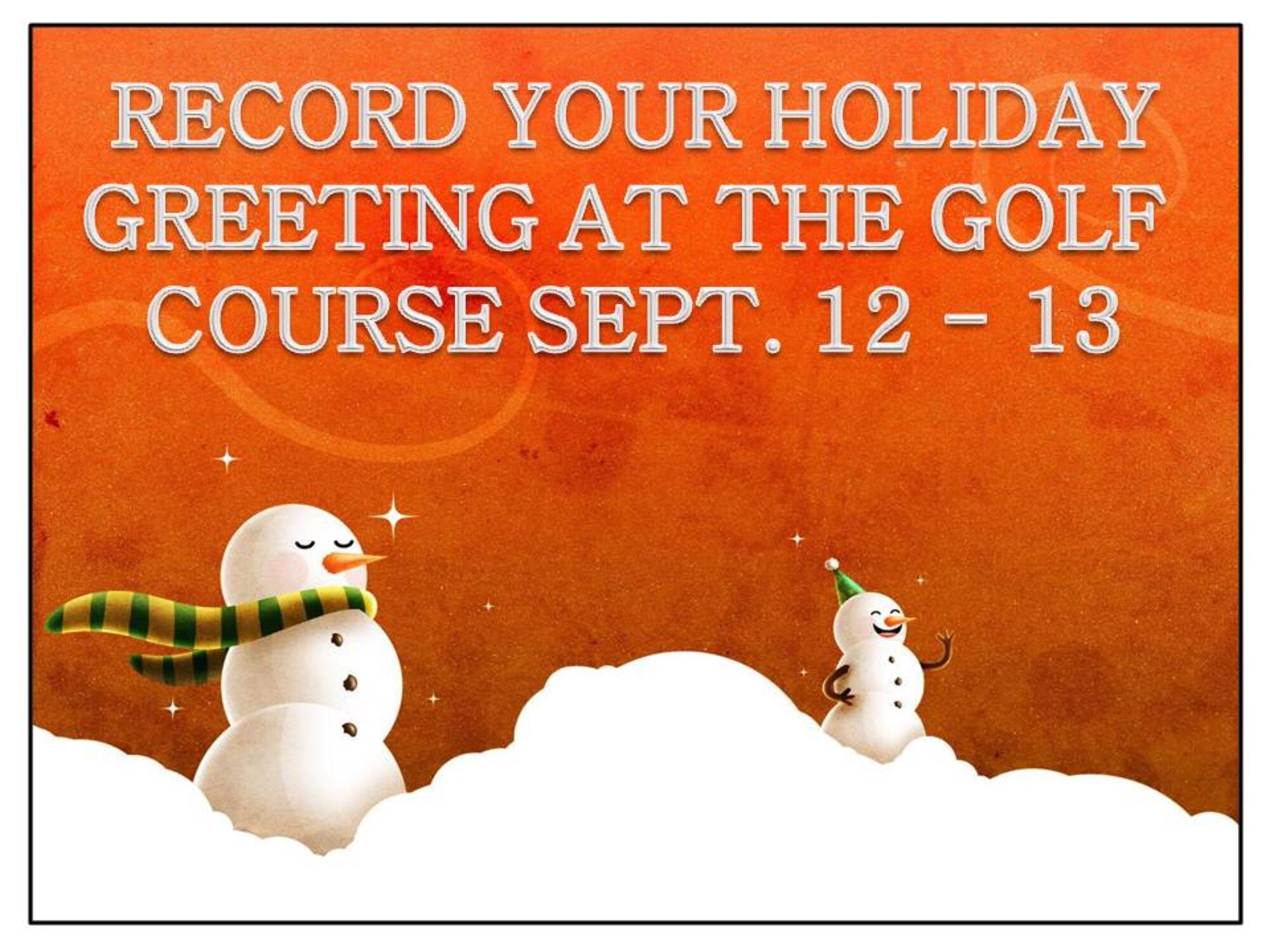 Broadcasting teams from the Joint Hometown News Service are scheduled to record holiday messages at the Palm Tree Golf Course here Sept. 12 and 13, and at Naval Base Guam Sept. 14. Any member of the U.S. Armed Forces qualifies to record a greeting, to include civilian employees and their families.
