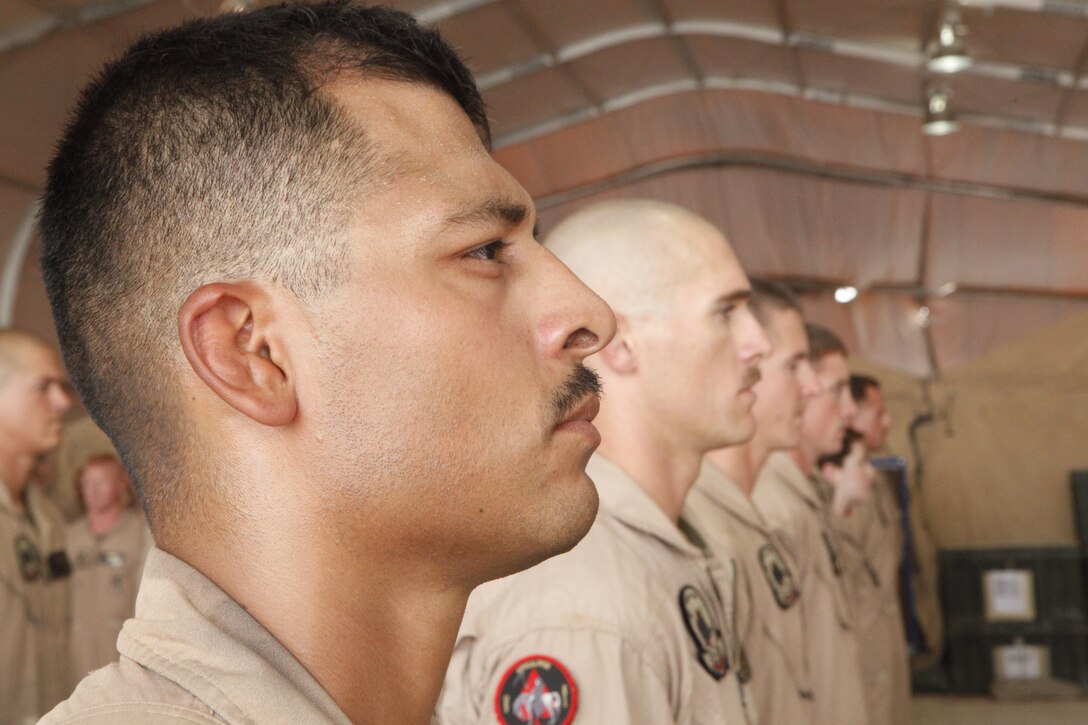 Marine Light Attack Helicopter Squadron 267 awarded 18 Marines with combat aircrew wings at Camp Bastion, Afghanistan, Aug. 26. “It feels good to get the wings. Every crew chief dreams of this,” said Sgt. Katherine T. Llinas, a UH-1Y Huey crew chief with HMLA-267, and a native of Gainesville, Fla. “It means I’ve done my job, which is combat support.”
