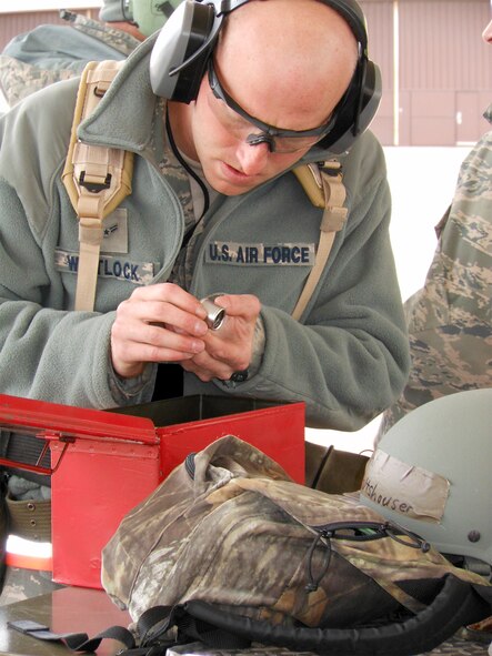 Reservists from the 442nd Fighter Wing participate in a phase one operational readiness exercise in July 2011. The wing is scheduled for inspection in May 2011. The 442nd FW is an Air Force Reserve A-10 Thunderbolt II unit located at Whiteman Air Force Base, Mo. (U.S. Air Force photo/Staff Sgt. Danielle Wolf)