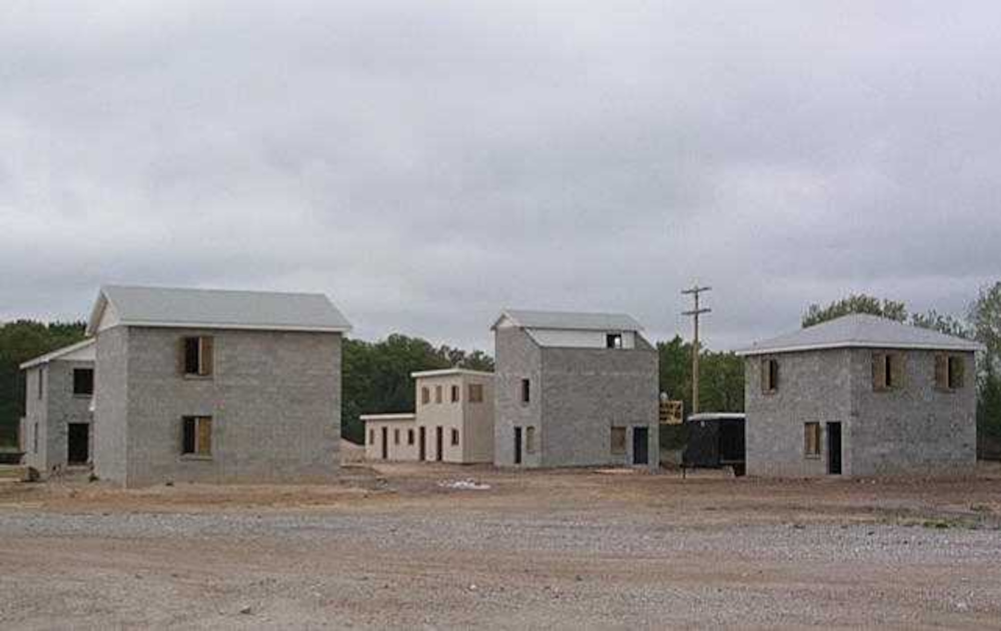 The Alpena CRTC MOUT Area features nine buildings that includes a one-story chapel with a bell tower, seven two-story buildings and one three-story building.  It is complete with sidewalks and a sewer system.