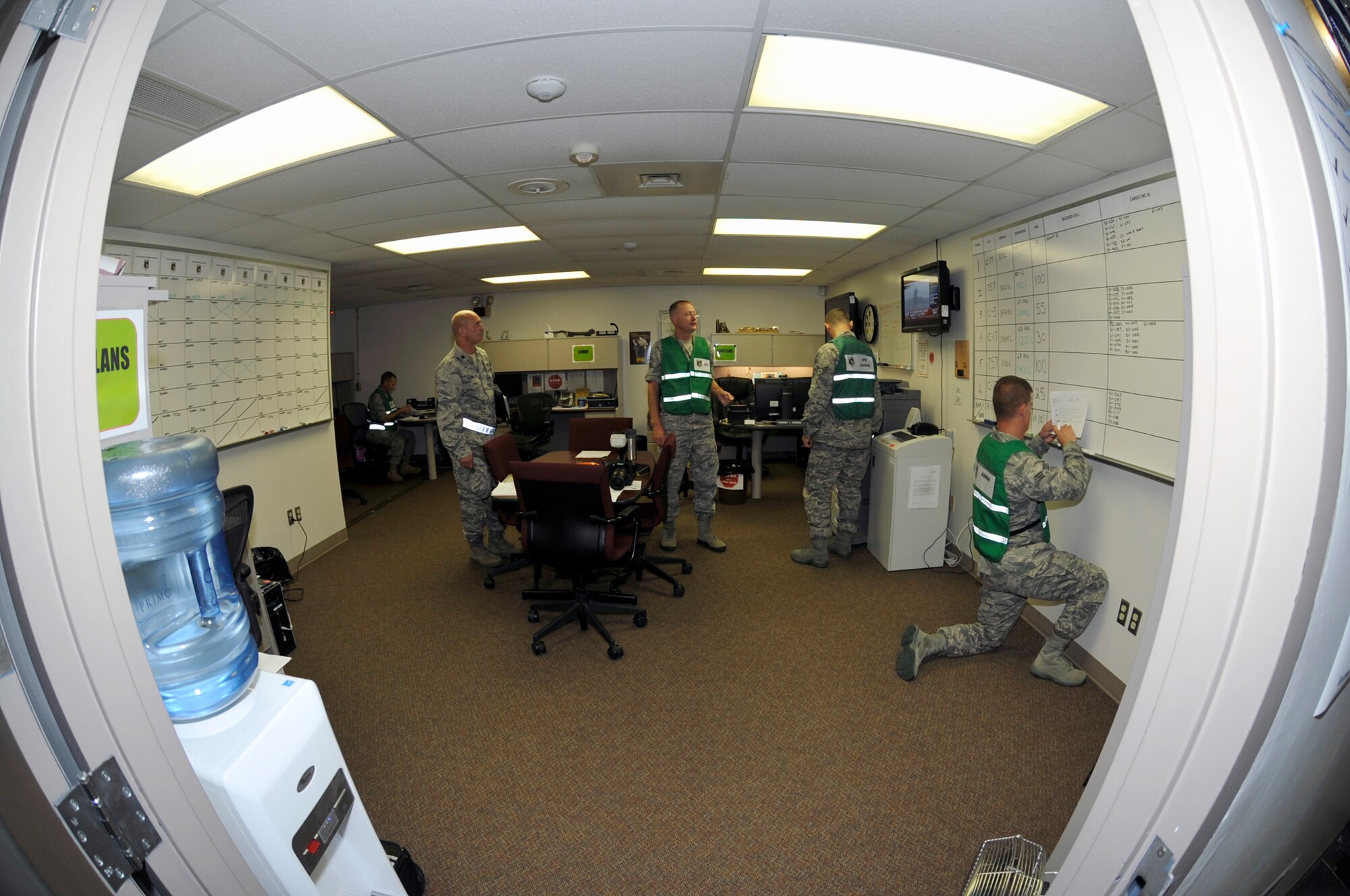 During a phase-one operational readiness  inspection, LRS is responsible for ensuring all aircraft take off on time and all Airmen and cargo set to "deploy" are scheduled and able to head to the area of responsibility. The 442nd LRS is part of the 442nd Fighter Wing, an A-10 Thunderbolt II Air Force Reserve unit at Whiteman Air Force Base, Mo. (U.S. Air Force photo/Staff Sgt. Danielle Wolf)