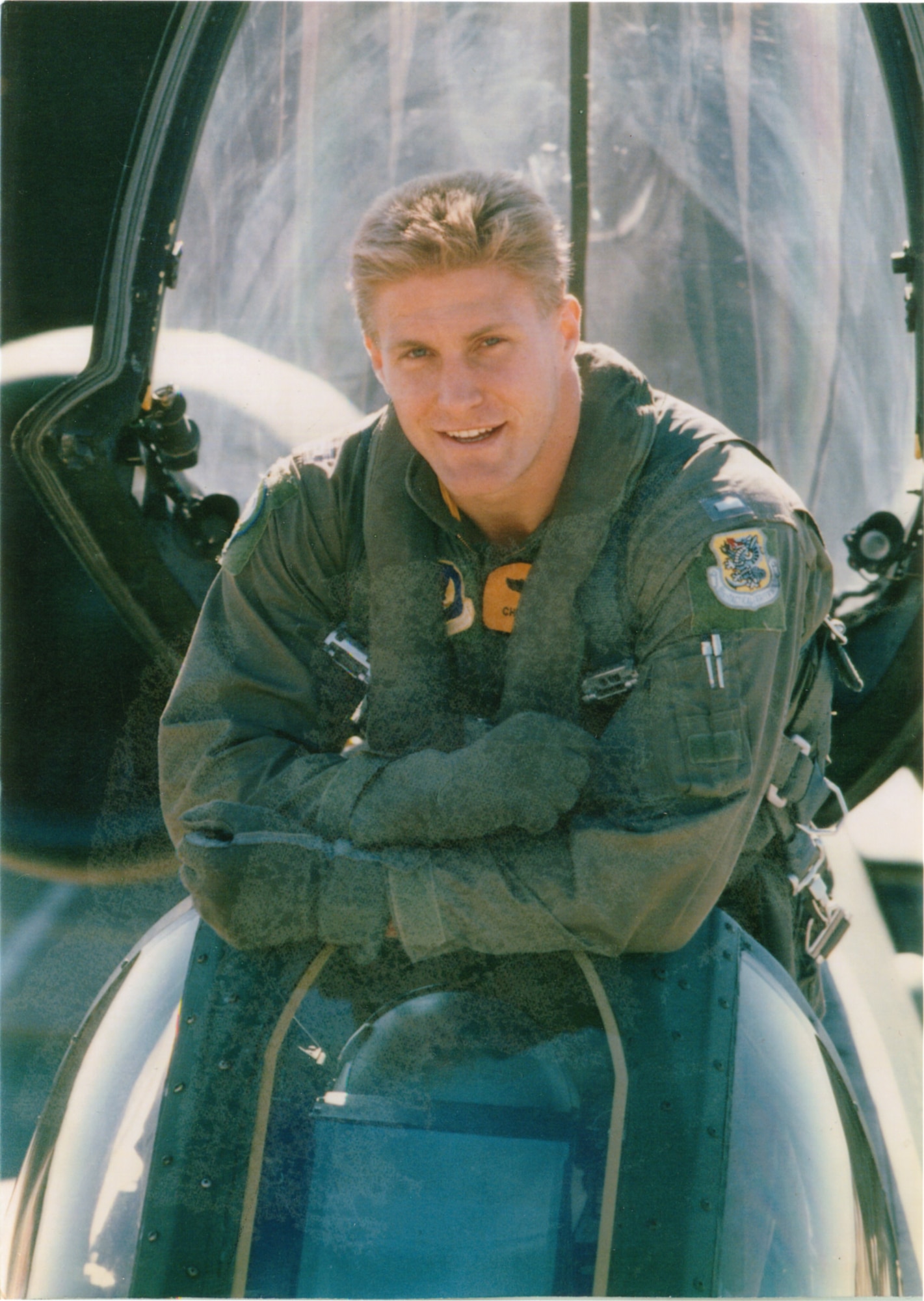 1st Lt. Chad Hennings poses for a photo in the cockpit of his A-10 Thunderbolt II during his time in service, from 1988 to 1992. Hennings seperated from the Air Force in 1992 at the rank of captain. He served in Operations Desert Storm and Provide Comfort, a a humanitarian effort which provided relief and aid to Kurdish refugees in Northern Iraq. (Courtesy Photo)