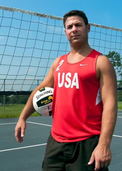 Tech. Sgt. David Dean, a reserve maintainer with the 919 Special Operations Wing, was one of four military members to represent the U.S. in the beach volleyball competition at the Conseil International Du Sport Militaire 2011 World Games in Brazil. (U.S. Air Force photo/Tech. Sgt. Cheryl Foster)
