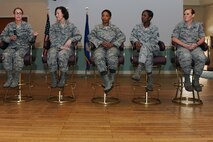 KUNSAN AIR BASE, Republic of Korea – Airmen participate in an open panel discussion during the Women’s Equality Day luncheon here Aug. 26. The date was selected to commemorate the 1920 passage of the 19th Amendment to the Constitution, granting women the right to vote. (U.S. Air Force photo/Senior Airman Brittany Y. Bateman)