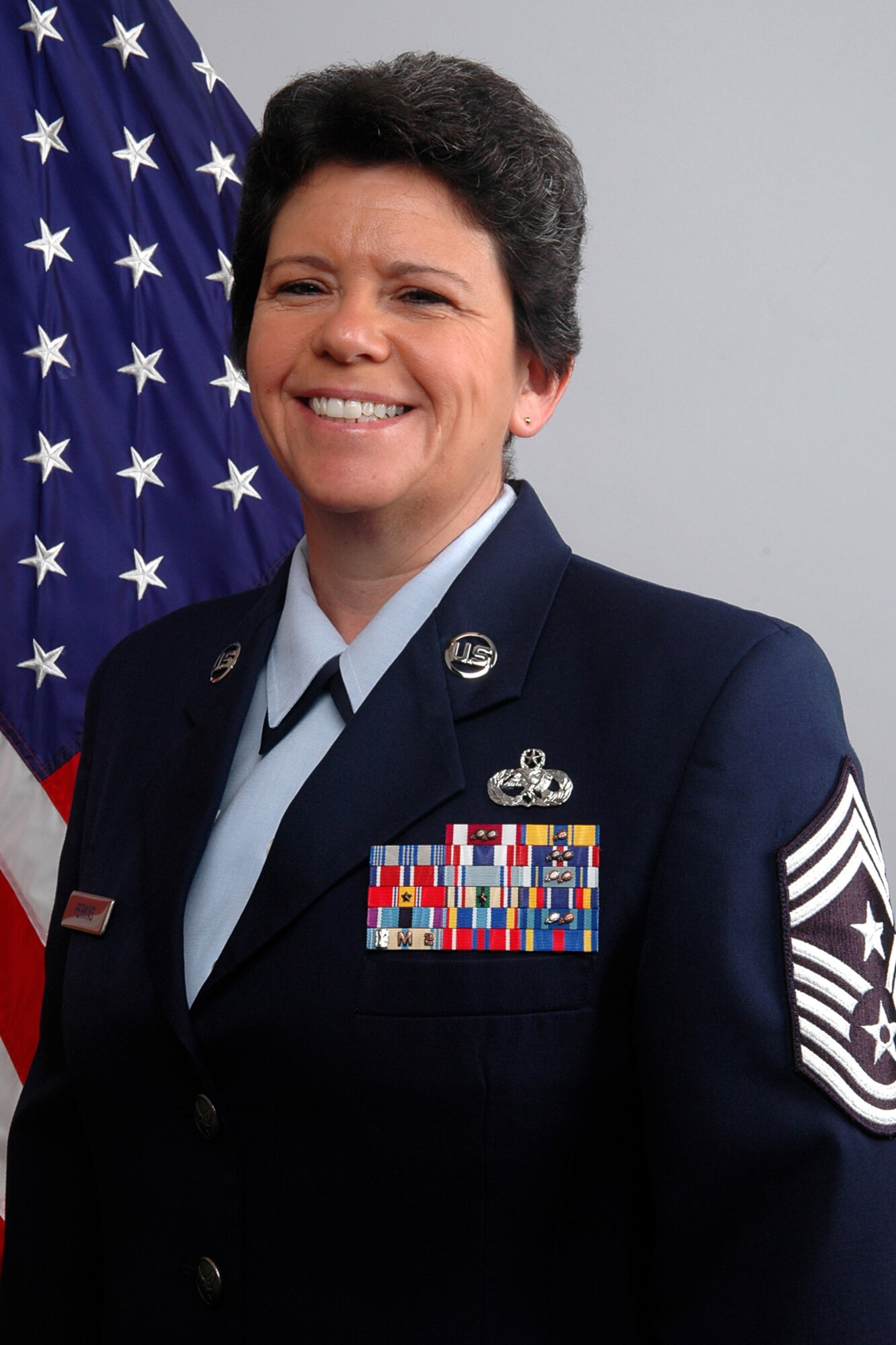 GRISSOM AIR RESERVE BASE, Ind. -- Chief Master Sgt. Karen Perkins took over as the 434th Air Refueling Wing Command Chief Aug. 1. As the 434th ARW command chief, she advises the commander on matters influencing the health, morale, welfare and effective utilization of more than 1400 personnel within the wing and serves as the commander's representative at numerous functions. Perkins also serves as the spokesperson and liaison between the enlisted force and the commander. (U.S. Air Force photo/Tech. Sgt. Mark R. W. Orders-Woempner)  