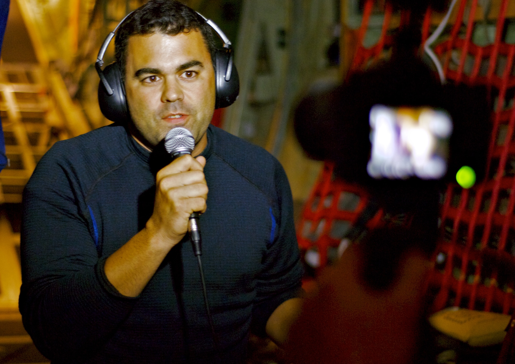 Local, national and international media outlets frequently join the Hurricane Hunters aboard storm flights for some "in the field" coverage of the mission. Although live reporting from within a Hurricane isn't possible with today's technology, media make no haste upon landing to send their story streaming to their audiences.