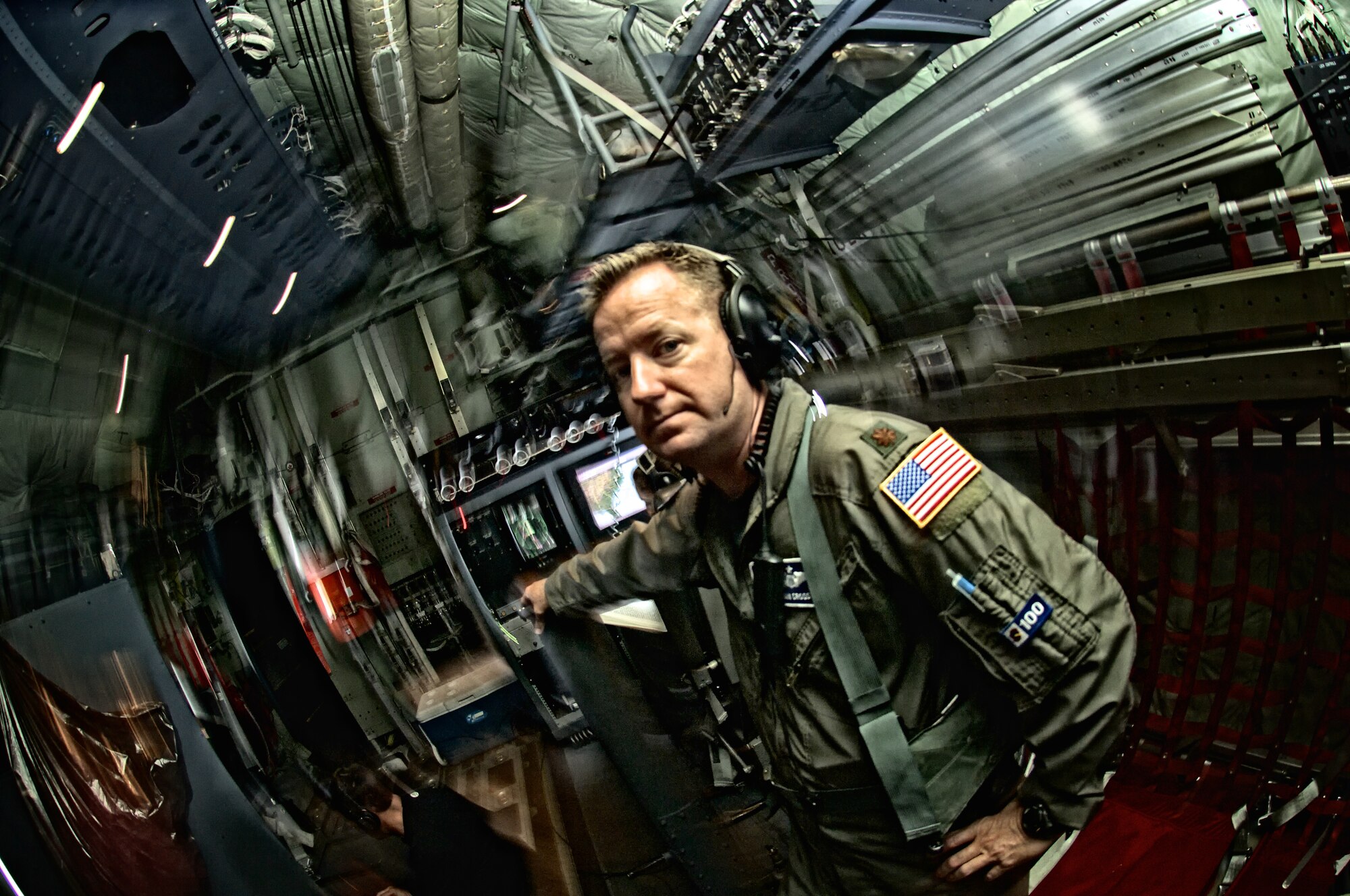 Maj. Sean Cross, pilot, 53rd Weather Reconnaissance Squadron's Hurricane Hunters, served as the flight commander on this particular mission into Hurricane Irene. 
