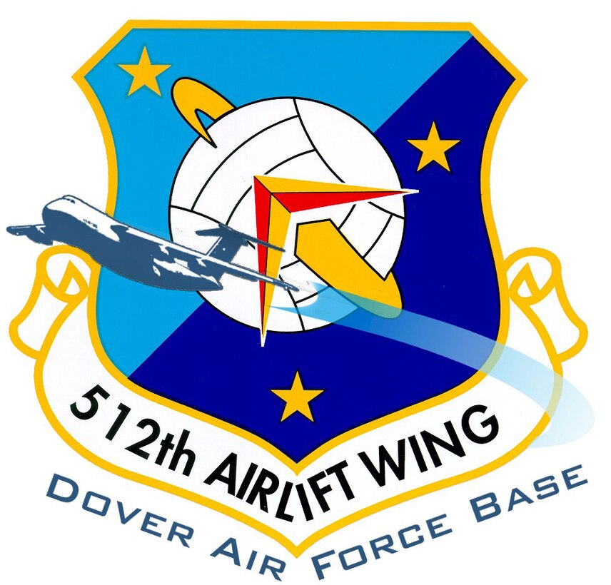 Pictured is an unauthorized 512th Airlift Wing emblem. Wing members are to refrain from using this version of the wing patch on products. (U.S. Air Force graphic)